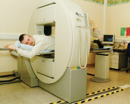 Going through the scanner
